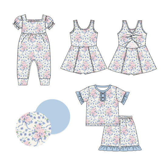 Baby Girl Flower Bows Sibling Dress Romper Set ( Moq 5 Each Style ) 1.4