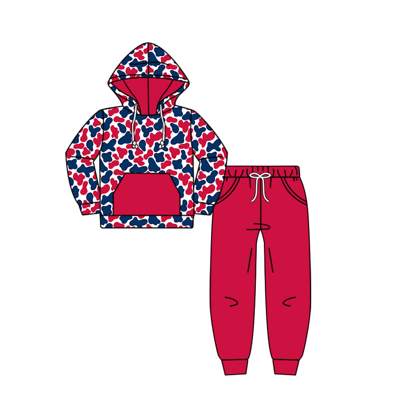 ( Moq 5 each style ) Baby Boy Girl A Team Camo Sibling Set 8.9
