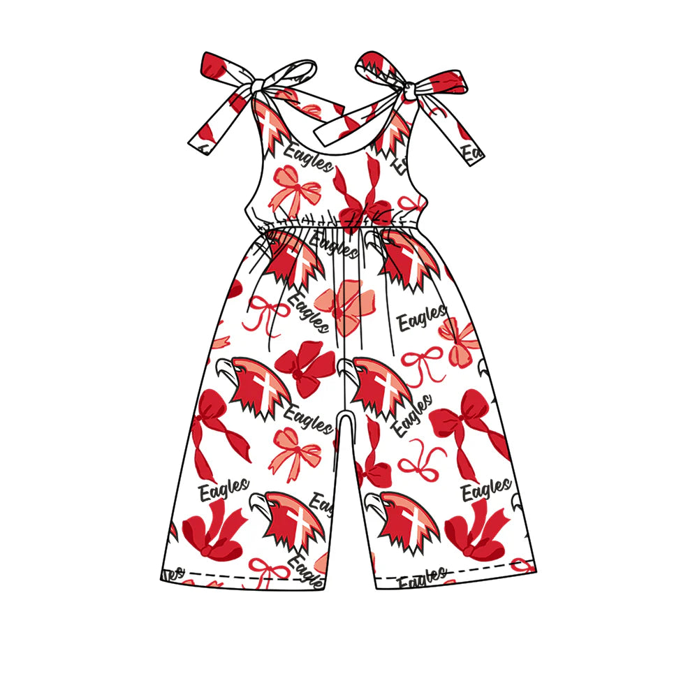 ( Moq 5 each style ) Baby Boy Girl Team Cheer Sibling Shirt Bows Jumpsuit Dress Set 7.29