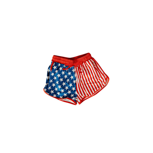 ( Moq 5 ) Preorder Baby Girls Kids 4th of July Stars Stripes Summer Shorts Bottoms