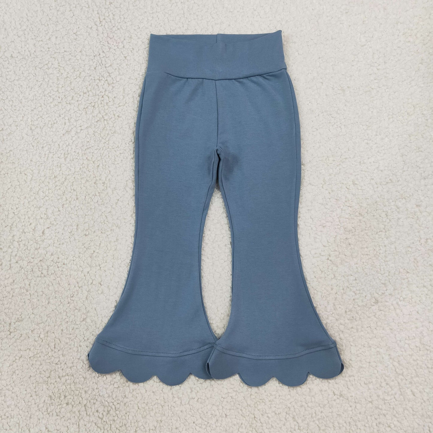 Baby Girls Kids Scalloped Pants Bottoms Cotton Blue Clothes RTS