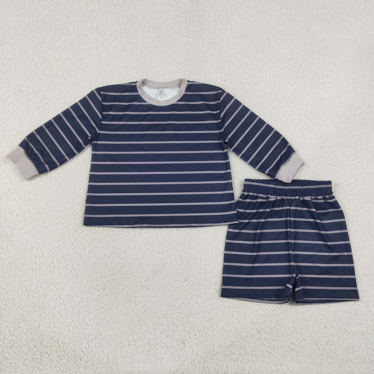 Baby Girls Kids Long Sleeves Stripes Shirt Shorts Black Set Yoga Active Clothes RTS