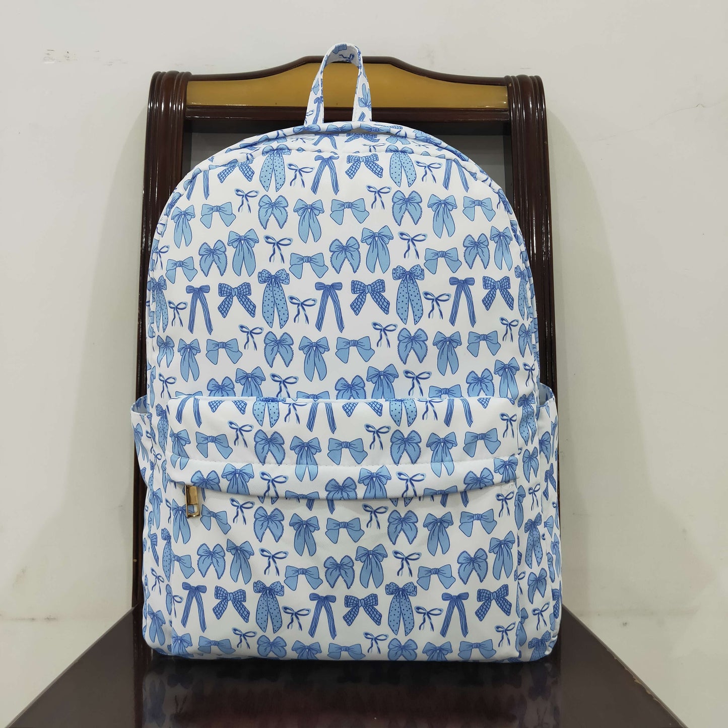 Baby Girl Toddler Blue Bows Backpack Bags RTS