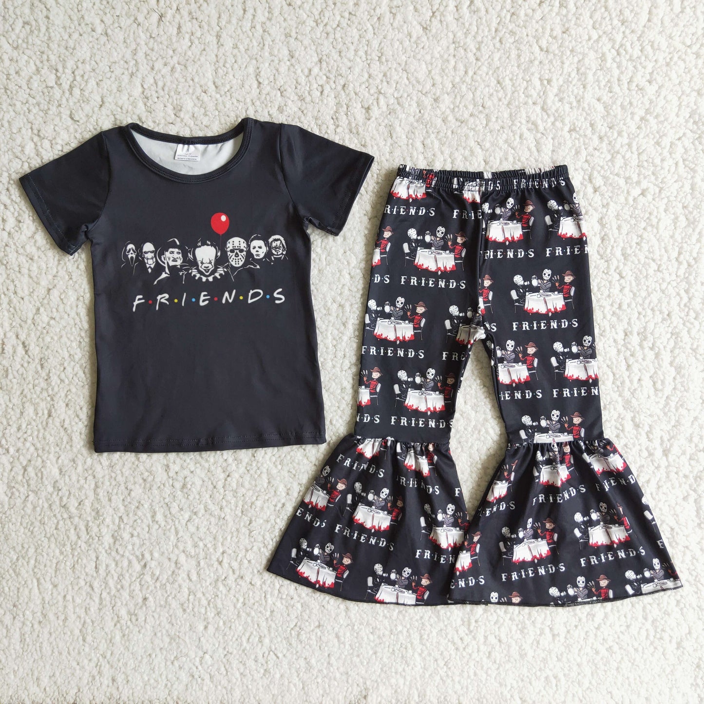 Promotion Halloween Black Baby Girl Set RTS