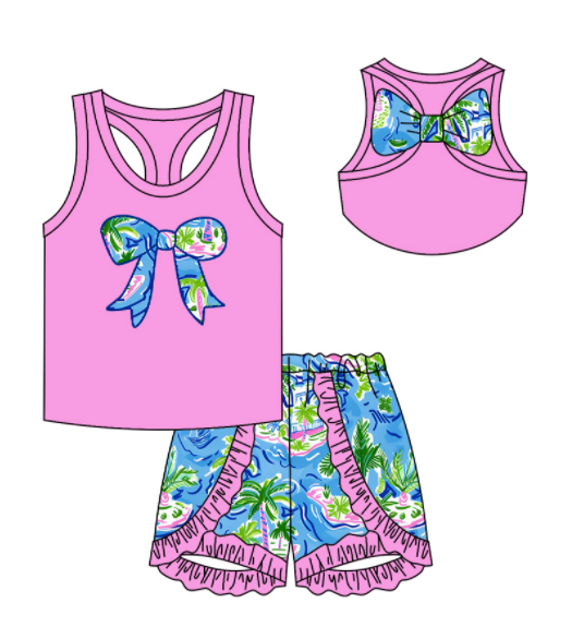Baby Girl Toddler Bows Sibling Matching Clothes Set ( Moq 5 Each Design )