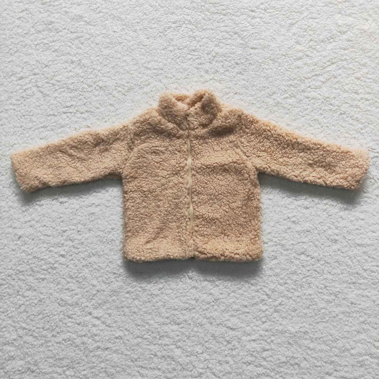 BT0295 Baby Girl Long Sleeves Zipper Coat Jacket
