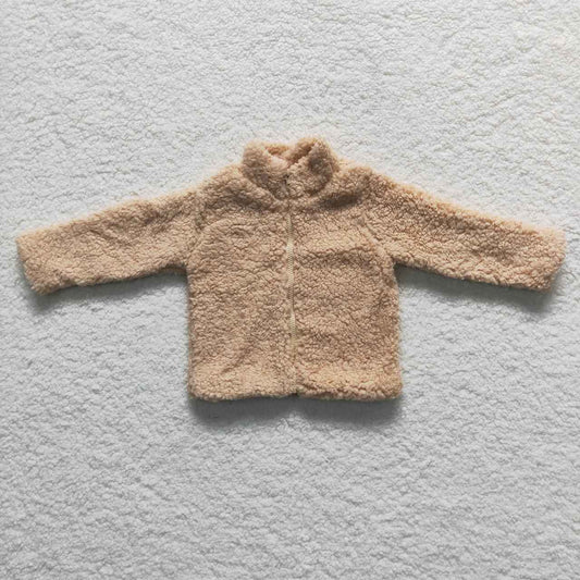 BT0295 Baby Girl Long Sleeves Zipper Coat Jacket