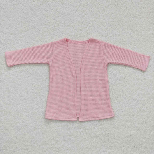 GT0249 Baby Girl Pink Long Sleeves Cardigan Sweater Coat
