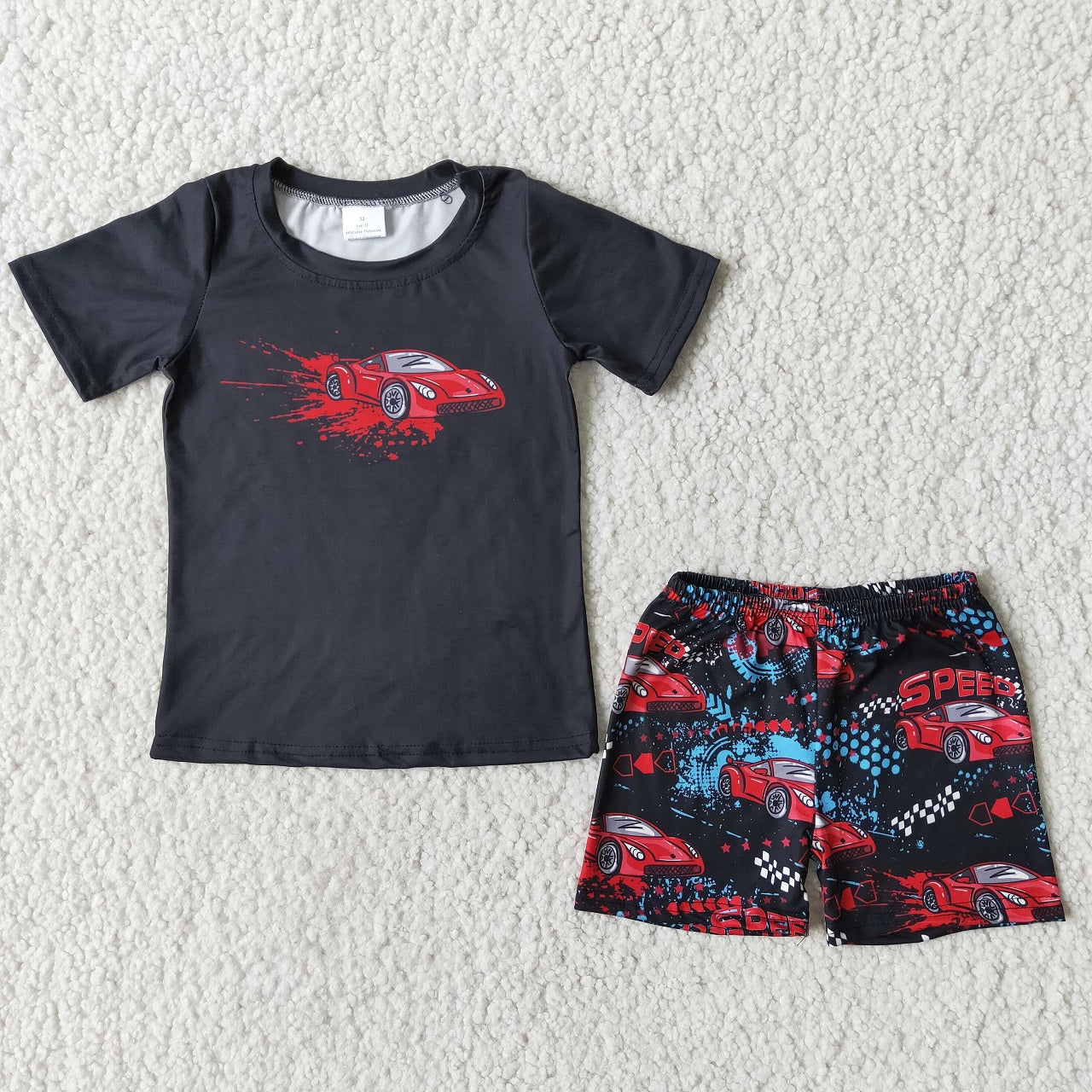 Promotion Baby Boy Summer Car Shirt Shorts Outfit