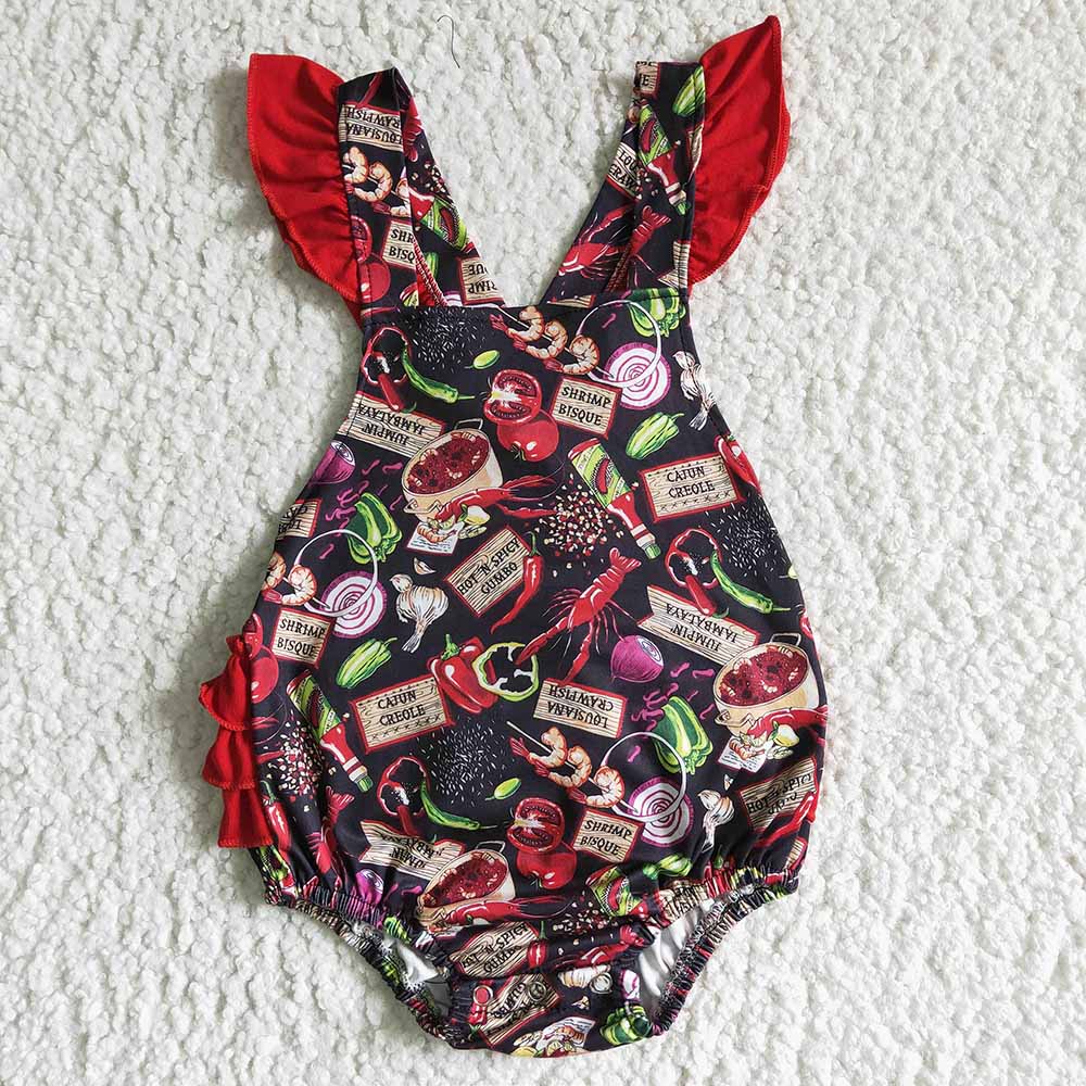 Baby Boy Girl Short Sleeves Crawfish Sibling Romper Dress Outfit RTS