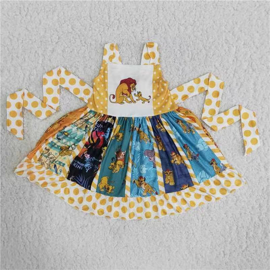 Promotion B13-10 Baby Girl Cartoon Twirl Dress