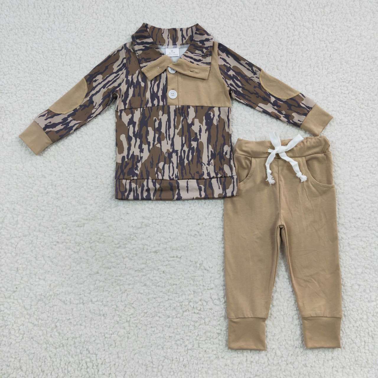 Baby Boy Girl Long Sleeves Shirt Pants Camo Outfit