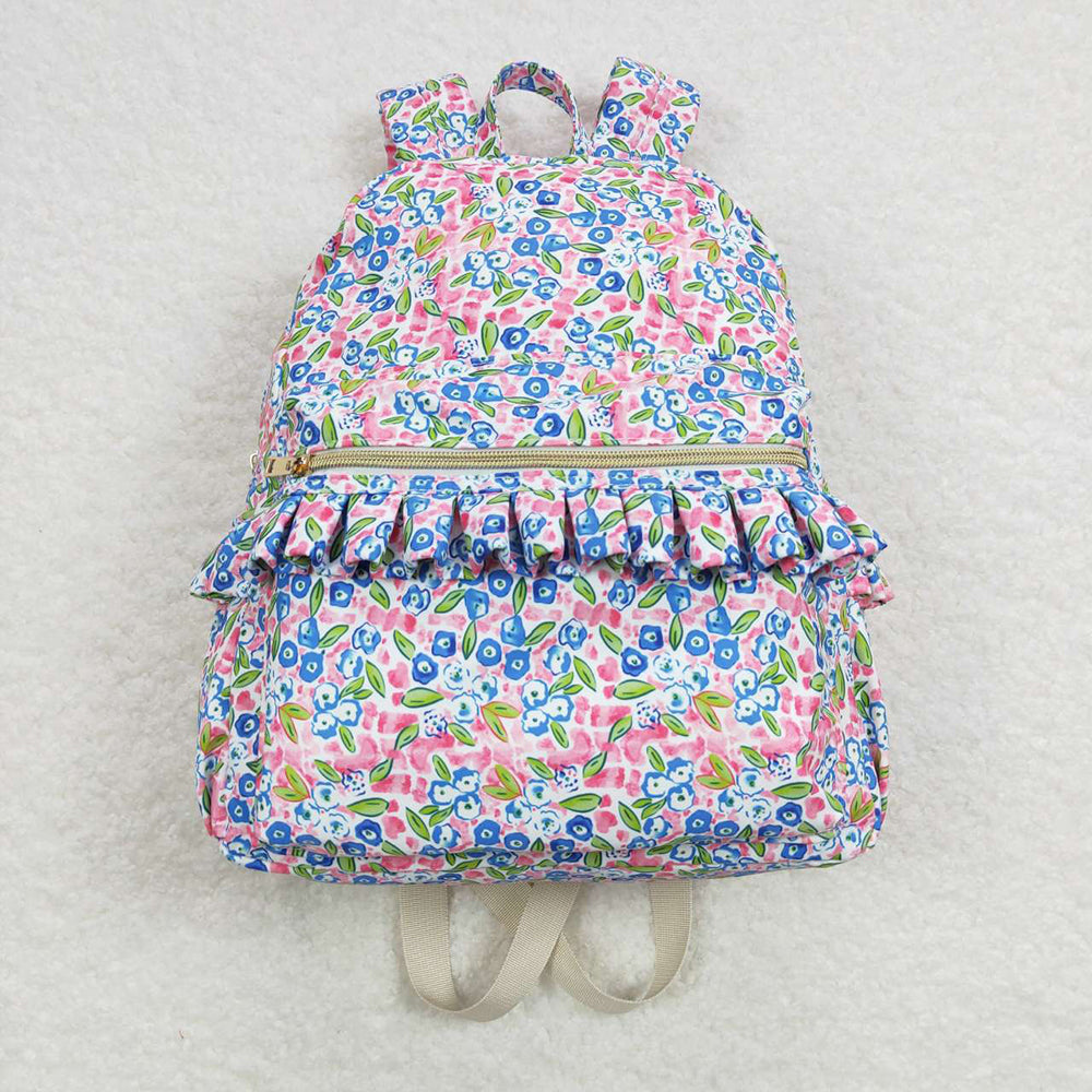 Baby Girl Kids Flower Ruffle Backpack Sibling Bags