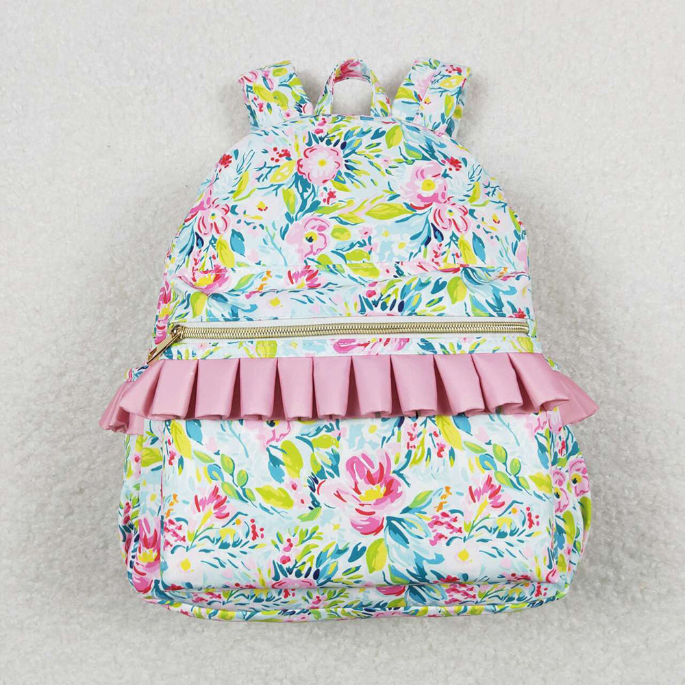 Baby Girl Kids Flower Ruffle Backpack Sibling Bags