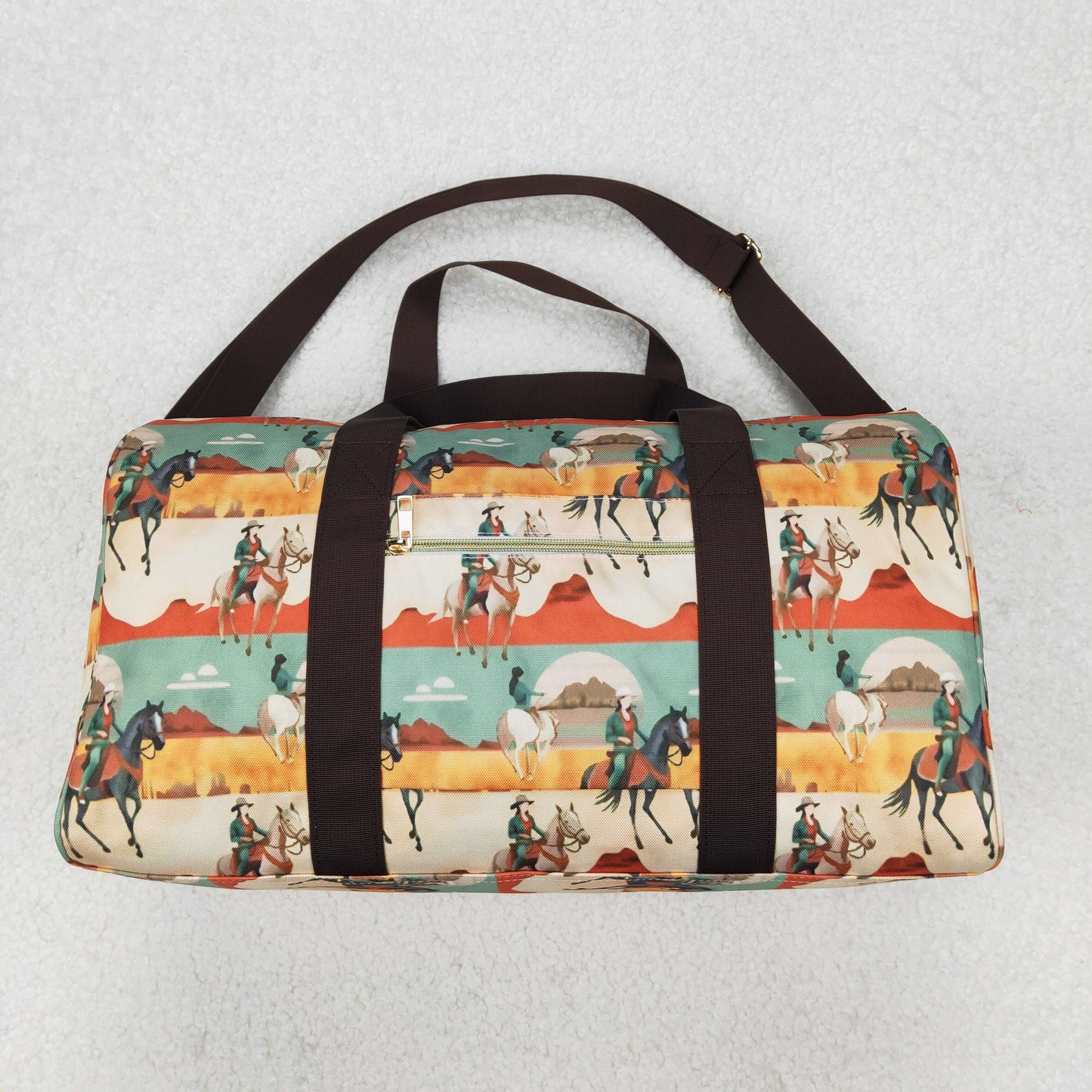 Kids Girl Adult Women Camo Western Cow Sibling Duffel Gym Bags
