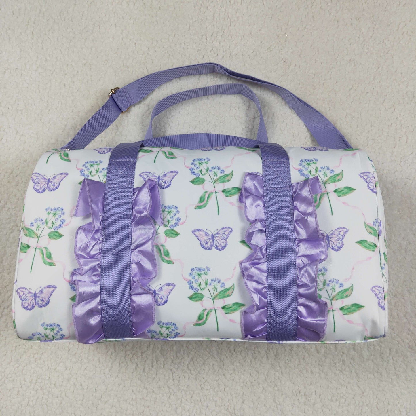 Kids Girl Adult Ruffle Flower Gym Duffle Bag Sibling Bags