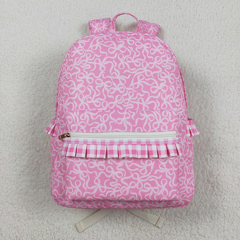 Baby Girl Toddler Women Pink Bags Sibling Ruffle Lunch Box Backpack Bags RTS