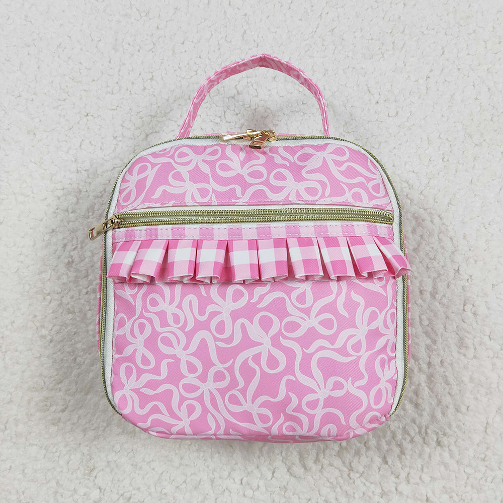 Baby Girl Toddler Women Pink Bags Sibling Ruffle Lunch Box Backpack Bags RTS