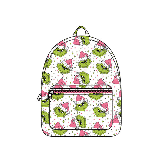 ( Moq 5 ) Preorder Kids Girls Christmas Green Face Bag Backpack