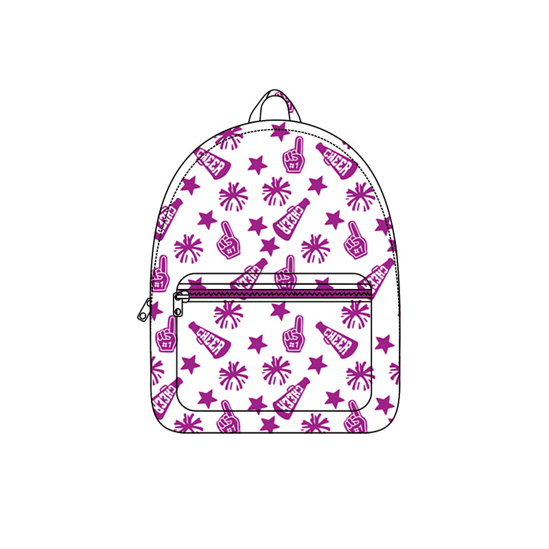 ( Moq 5 ) Preorder Baby Girl Toddler Team Cheer Purple Backpack Bags