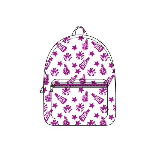 ( Moq 5 ) Preorder Baby Girl Toddler Team Cheer Purple Backpack Bags