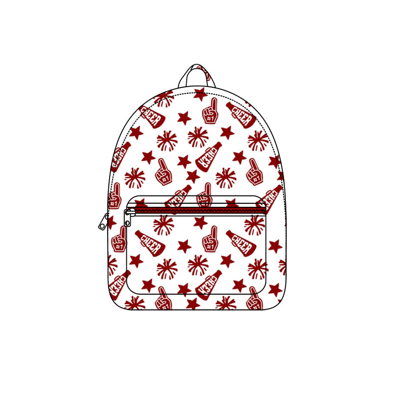 ( Moq 5 ) Preorder Baby Girl Toddler Team Cheer Dark Red Backpack Bags