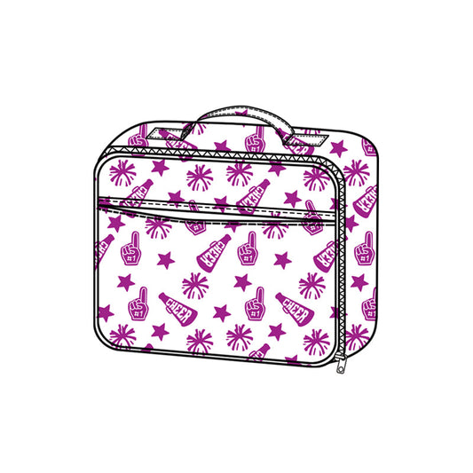 ( Moq 5 ) Preorder Baby Girl Kids Team Cheer Purple Lunch Box Picnic Thermal Bag