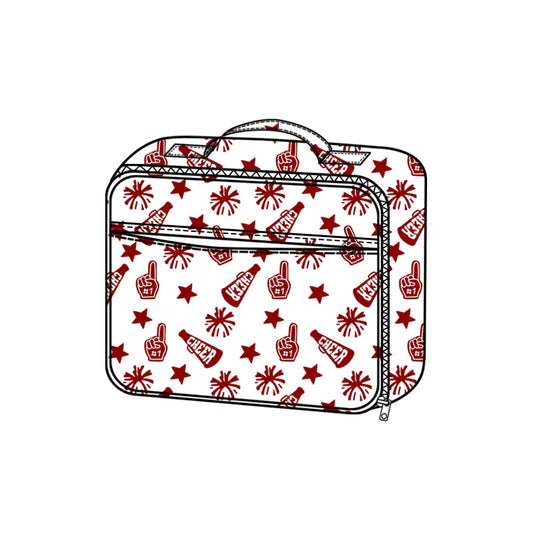 ( Moq 5 ) Preorder Baby Girl Kids Team Cheer Dark Red Lunch Box Picnic Thermal Bag