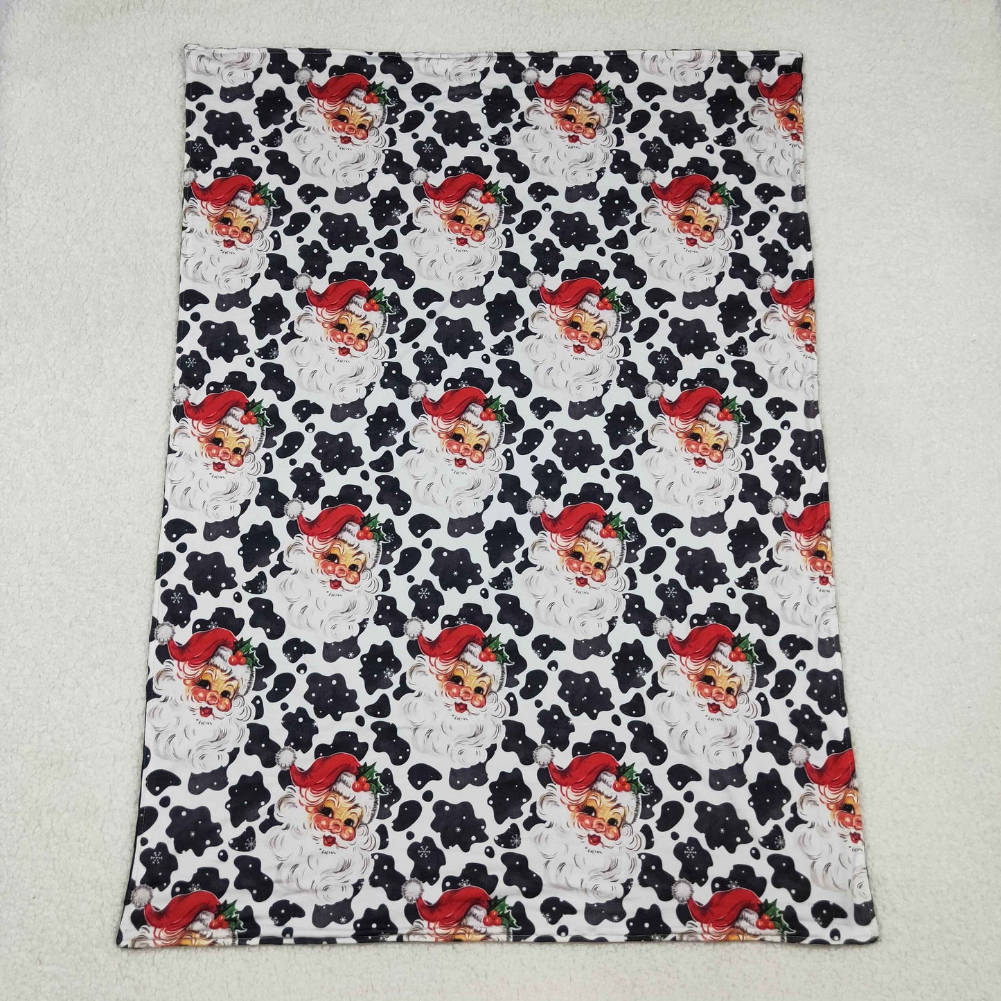 Sibling Baby Boys Girls Kids Dogs Tree Santa Pattern Christmas Blankets RTS