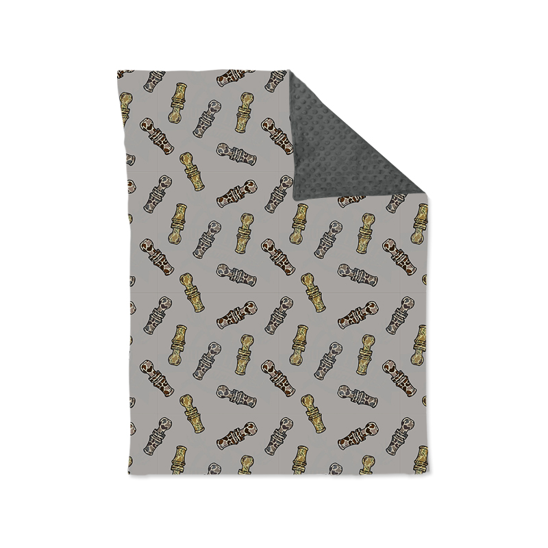 Pre-order Baby Boy Toddler Camo Tools Hunting Grey Blanket