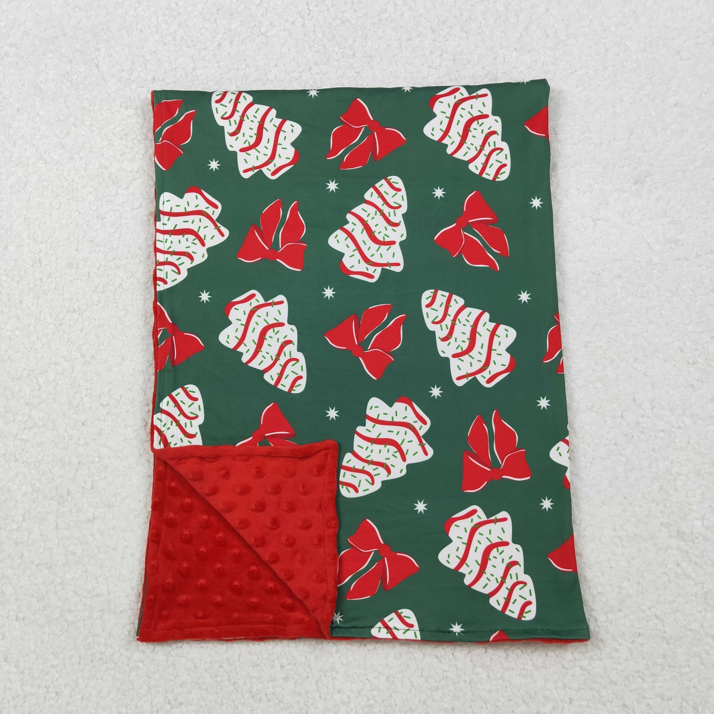 Sibling Baby Boys Girls Kids Dogs Tree Santa Pattern Christmas Blankets RTS