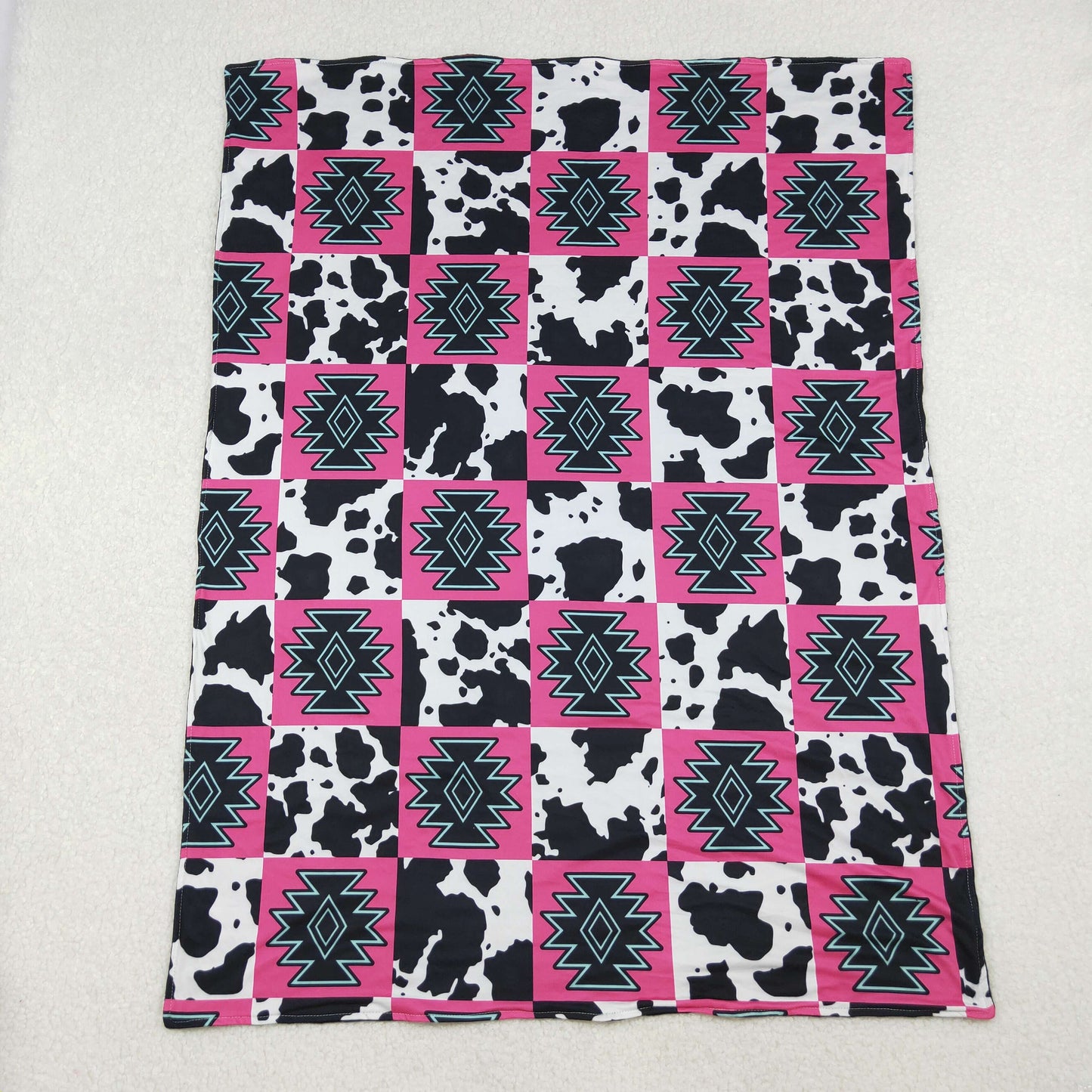 Sibling Baby Boys Girls Kids Cow Cactus Boots Western Blankets RTS