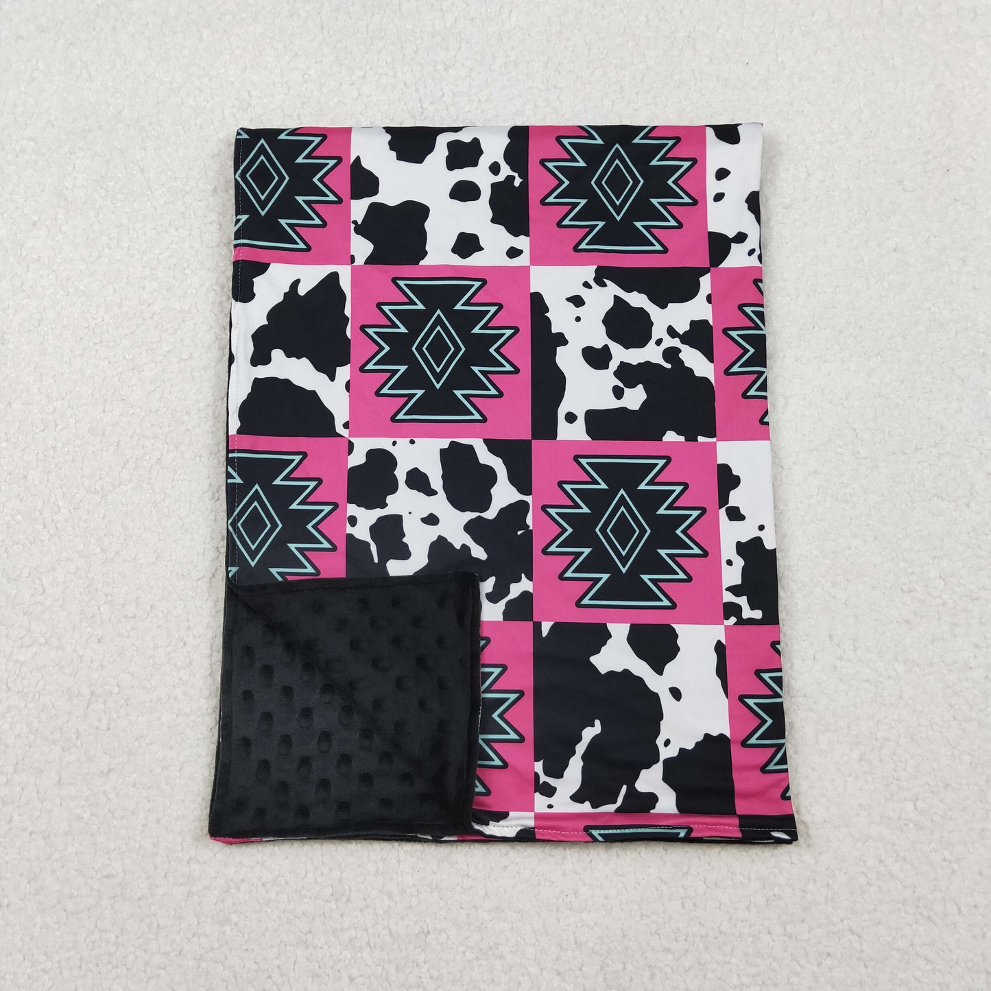 Sibling Baby Boys Girls Kids Cow Cactus Boots Western Blankets RTS