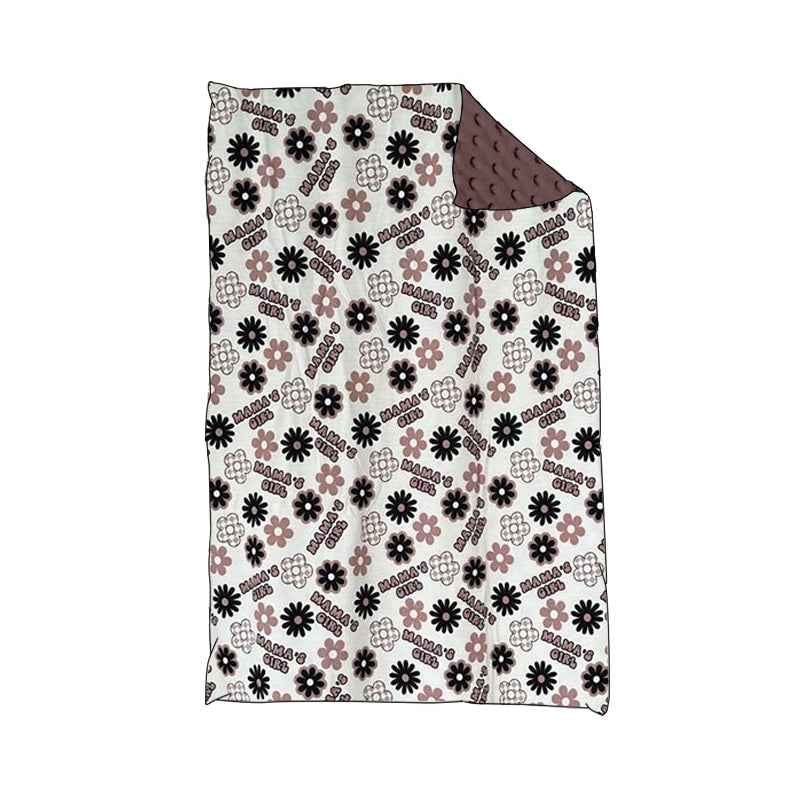 Pre-order Baby Toddler Kids Mama's Girl Flower Minky Blanket