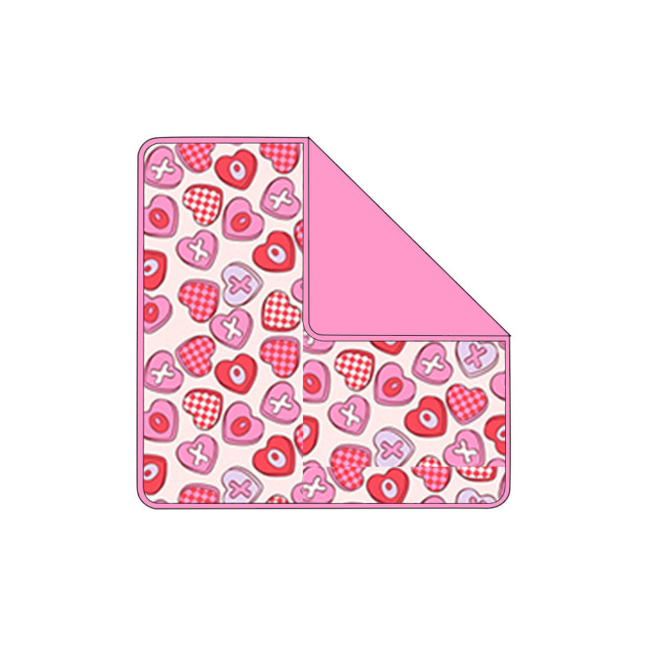 ( Moq 5 ) Preorder Baby Girls Kids Valentines Hearts Pink Blanket