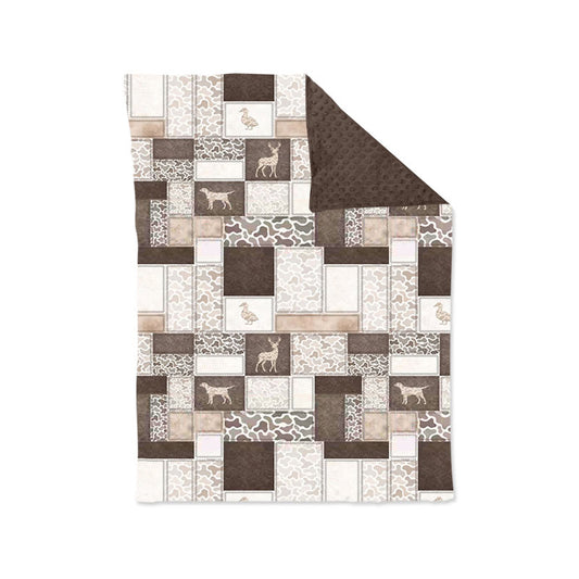 ( Moq 5 ) Preorder Baby Boys Kids Deer Dogs Camo Blanket