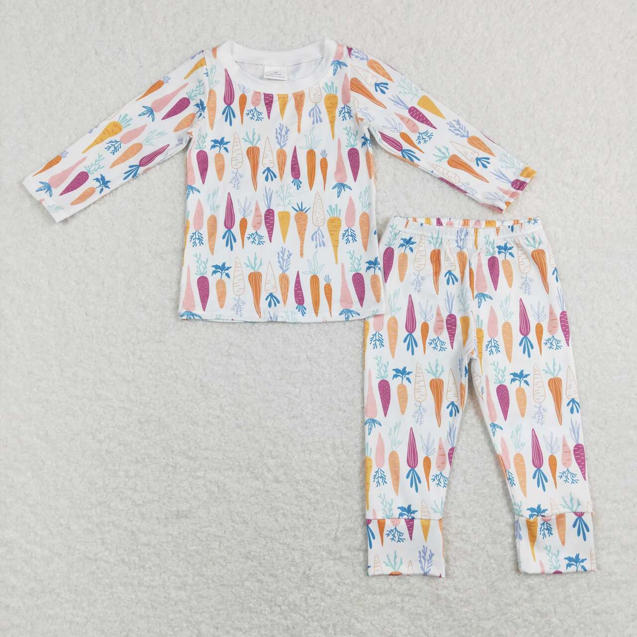 Baby Kids Toddler Long Sleeves Easter Carrots Sibling Romper Clothes Pajamas Set