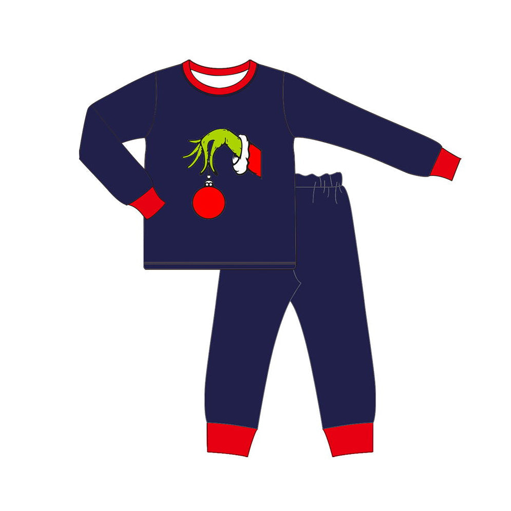 Pre-order Baby Boy Christmas Hand Shirt Pants Pajamas Set