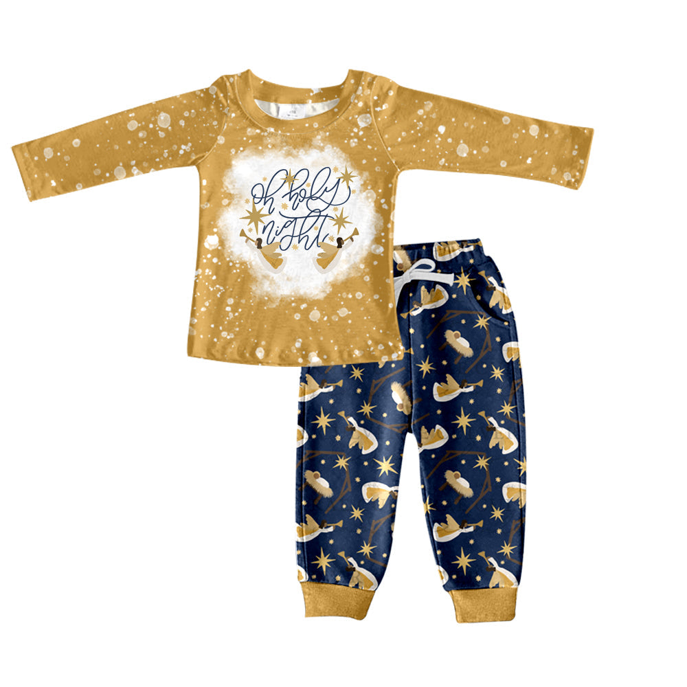 Pre-order Baby Boy Nativity Shirt Pants Christmas Set