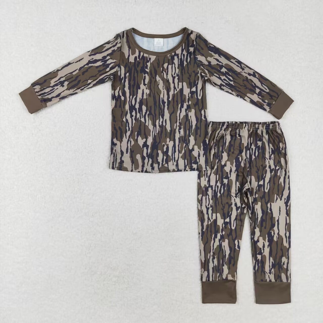 Baby Boys Toddler Long Sleeves Camo Shirt Pants Bamboo Set Sibling Pajamas Clothes RTS