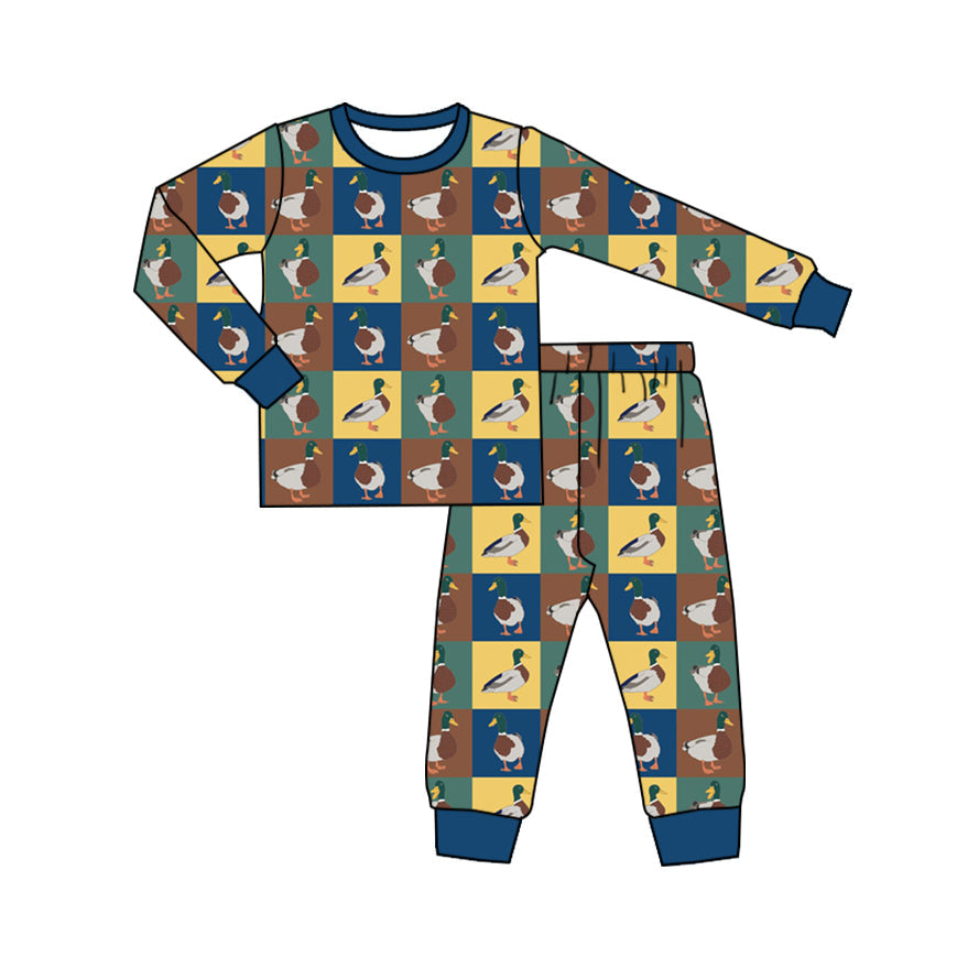 Pre-order Baby Boy Mallard Ducks Hunting Shirt Pants Pajamas Set