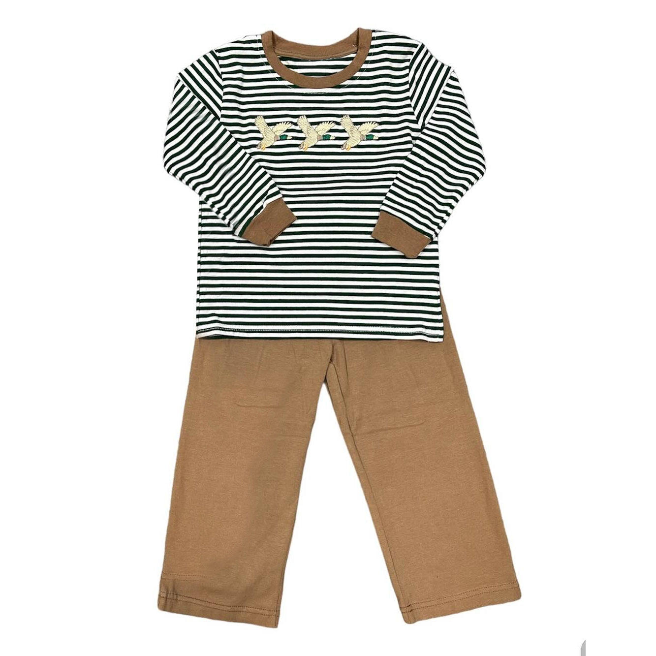 Pre-order Baby Boy Stripes Mallard Ducks Tops Pants Set