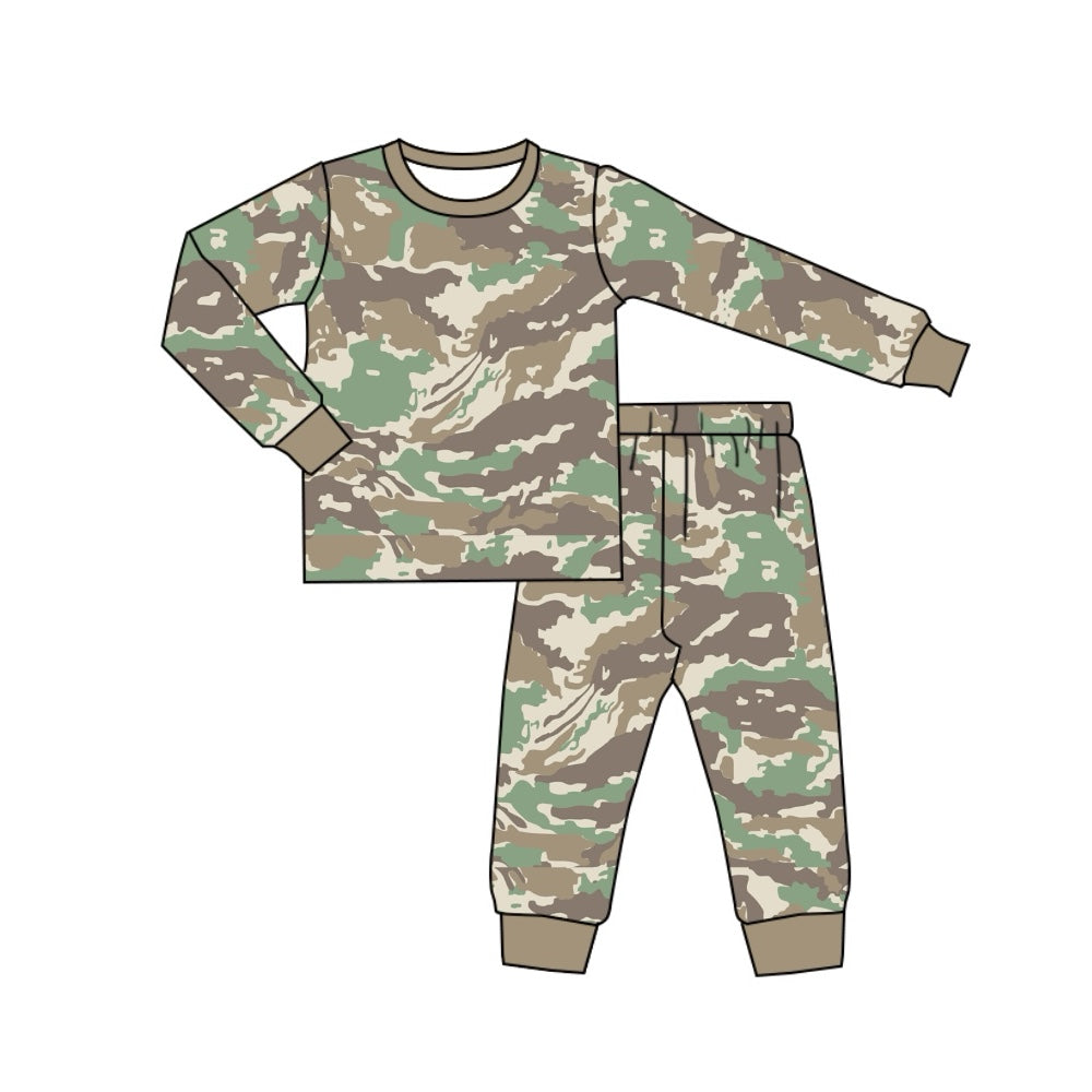 Pre-order Baby Boy Camo Shirt Pants Pajamas Set
