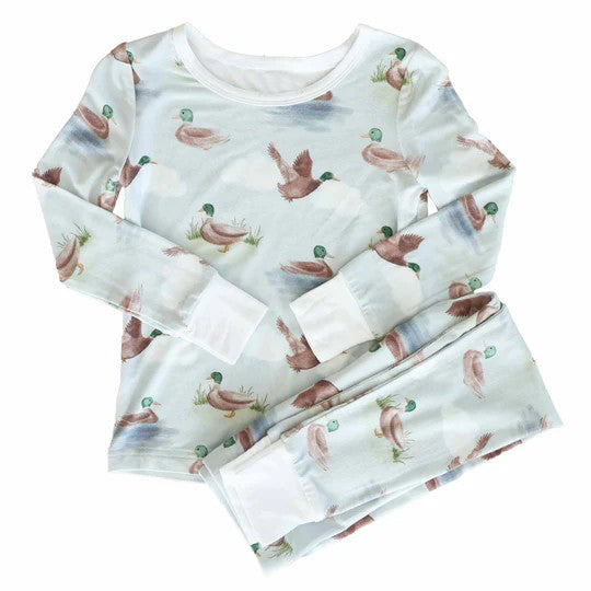 Pre-order Baby Boy Long Sleeves Ducks Shirt Pants Pajamas Clothes Set
