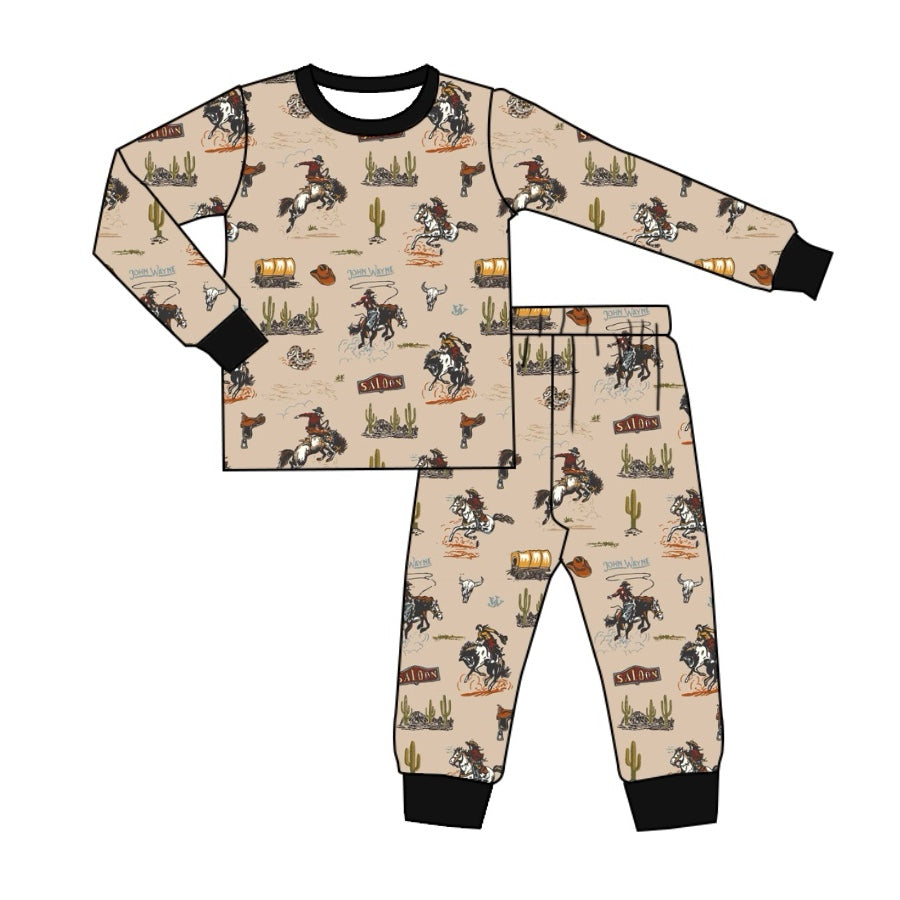 Pre-order Baby Boy Rodeo Western Shirt Pants Pajamas Clothes Set