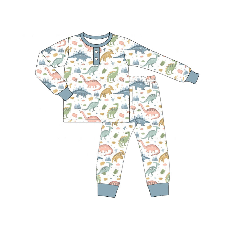 Pre-order Baby Boy Dinosaurs Shirt Pants Pajamas Outfit Clothes Set