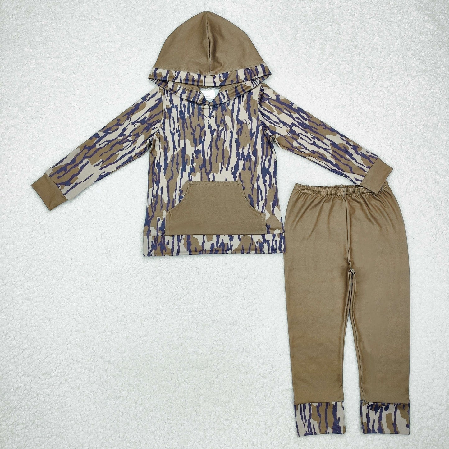 Baby Boy Long Sleeves Hoodie Pocket Pullover Shirt Pants Sibling Hunting Clothes Set