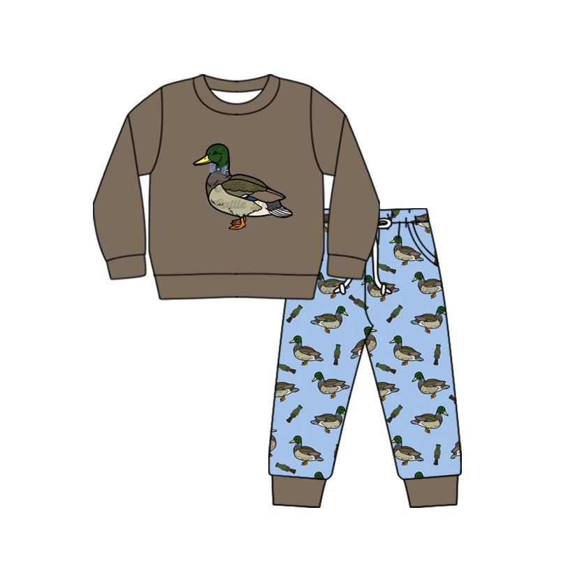 Pre-order Baby Boy Ducks Hunting Shirt Pants Outfits Clothes Set