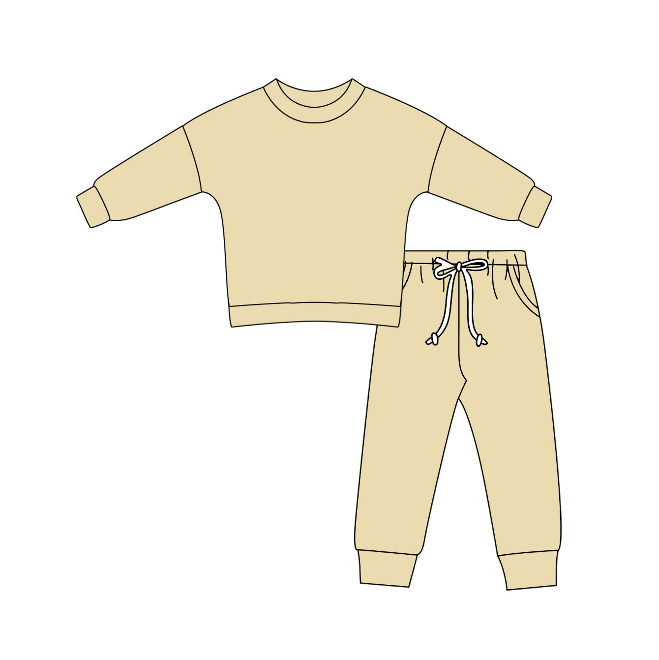 Preorder Baby Kids Toddler Long Sleeves Shirt Pants Sports Clothes Set