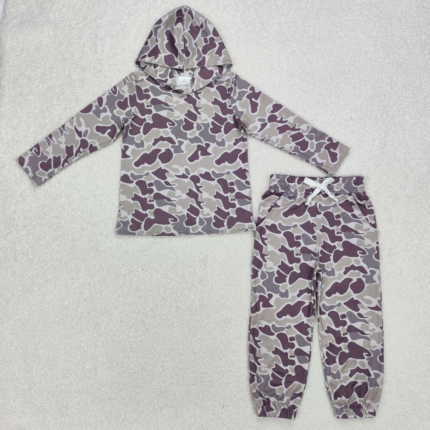 Sibling Baby Boys Camouflage Hooded Top Jogger Pants Outfits Clothes Sets